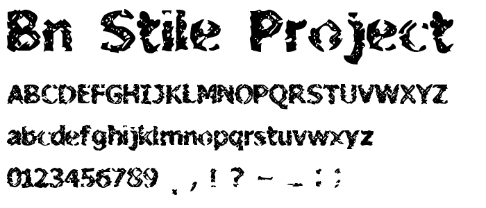 BN Stile Project font